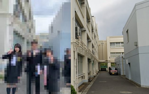 中川中学校の校門の写真